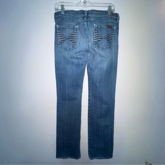 7 for all mankind jeans embroidered pockets size 29 - Picture 10 of 13